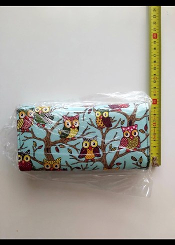 Renkli Baykuş Desenli Kadın Cüzdan - Görsel 3