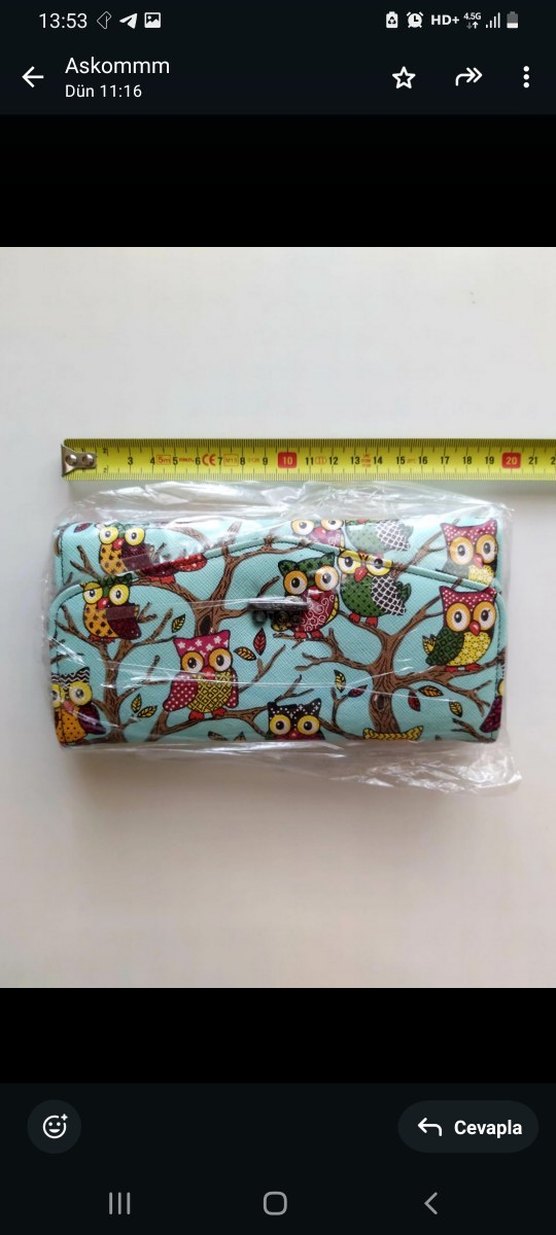 Renkli Baykuş Desenli Kadın Cüzdan - Görsel 2