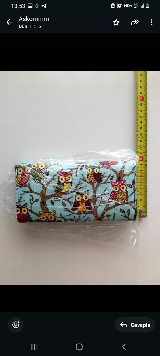 Renkli Baykuş Desenli Kadın Cüzdan - Görsel 3