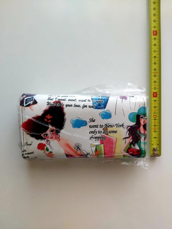 Renkli Baskılı Kadın Clutch Cüzdan - Görsel 4