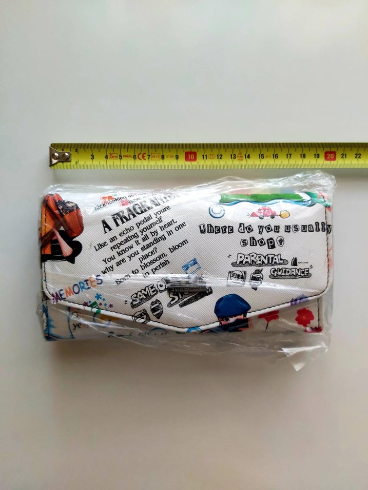 Renkli Baskılı Kadın Clutch Cüzdan - Görsel 5