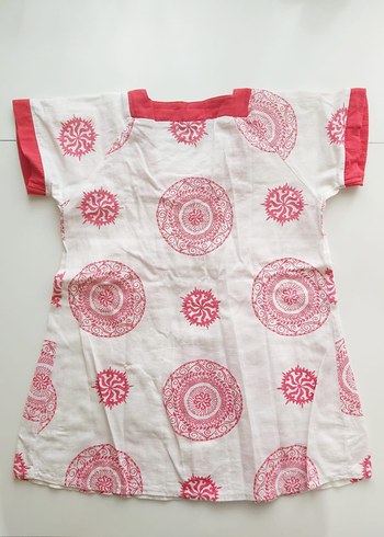 Pembe Bohem Dantel Detaylı şile bezi Tunik - Görsel 2