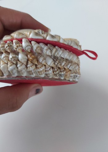 Deniz Kabuklu Kırmızı Vintage Evlenme,Nişan Teklif Yüzügü Kutusu - Görsel 10