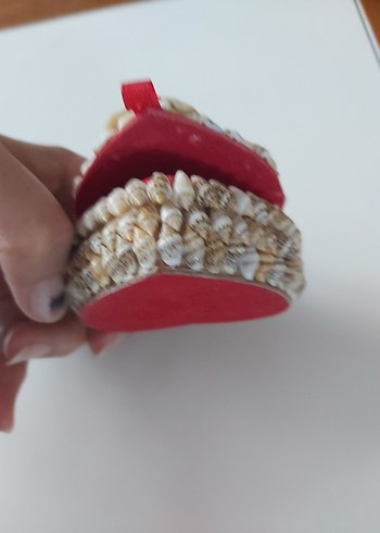 Deniz Kabuklu Kırmızı Vintage Evlenme,Nişan Teklif Yüzügü Kutusu - Görsel 12