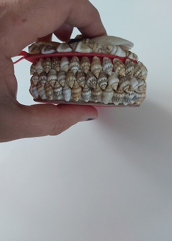 Deniz Kabuklu Kırmızı Vintage Evlenme,Nişan Teklif Yüzügü Kutusu - Görsel 8