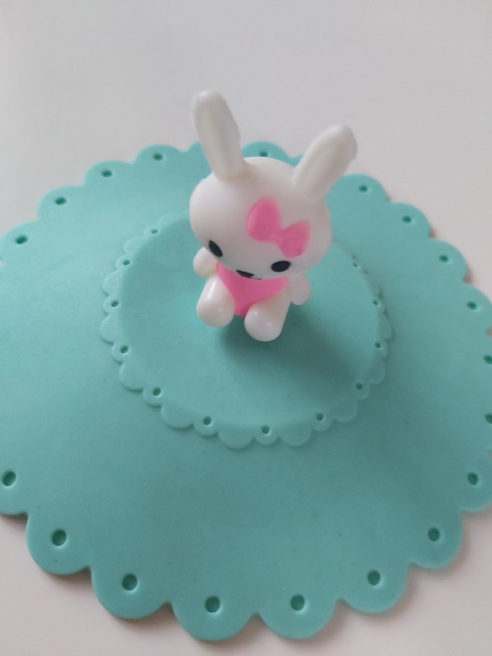 Pembe Mayolu,kurdelali Minimiks tavşanlı bardak koruyucu - Görsel 2