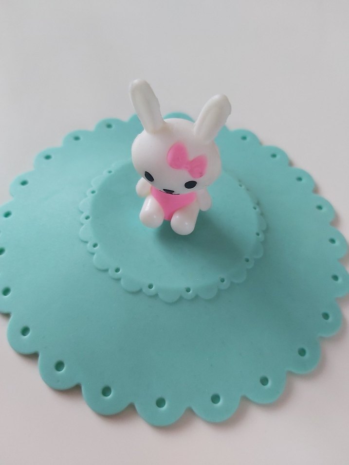 Pembe Mayolu,kurdelali Minimiks tavşanlı bardak koruyucu - Görsel 3