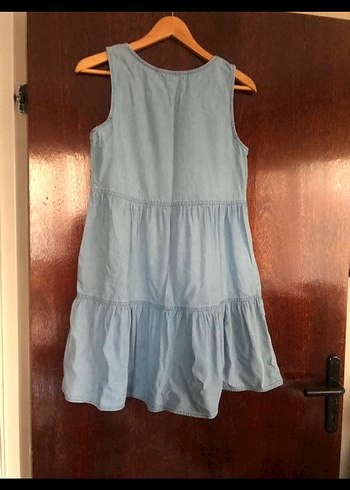 Kadın Mavi Kot Midi Elbise DF jeans - Görsel 2