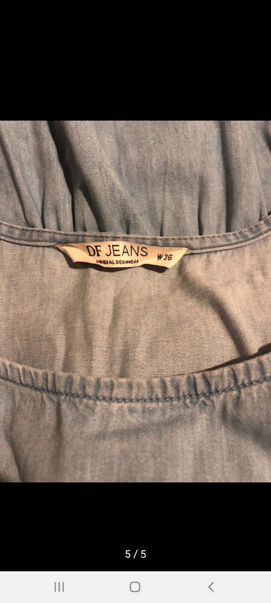 Kadın Mavi Kot Midi Elbise DF jeans - Görsel 5