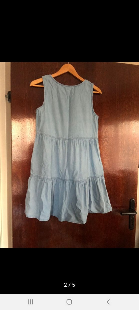 Kadın Mavi Kot Midi Elbise DF jeans - Görsel 2