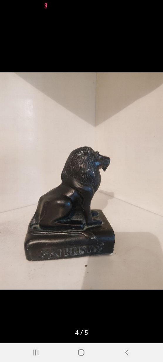 Siyah Aslan Figürin Heykel - Görsel 4