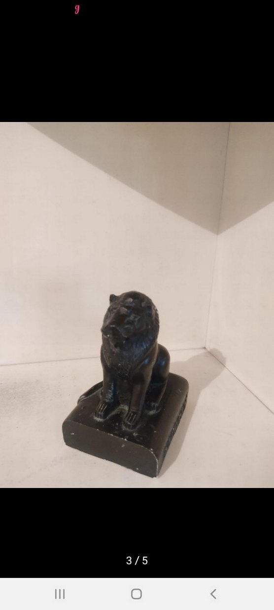 Siyah Aslan Figürin Heykel - Görsel 3