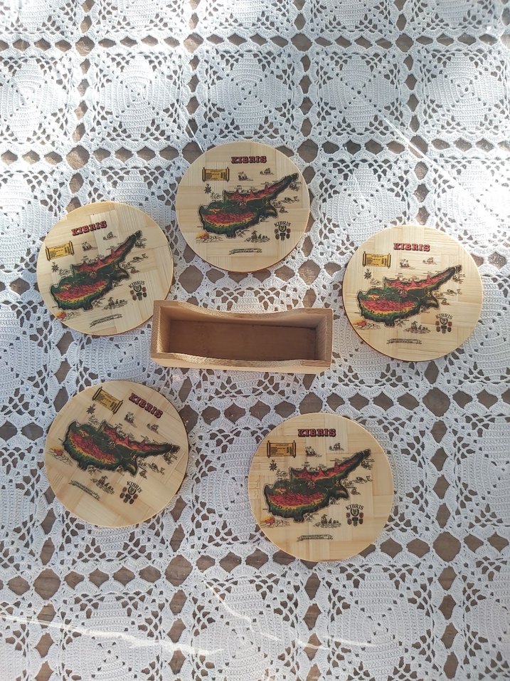 Antika Kıbrıs temalı fincan altlığı - Görsel 4