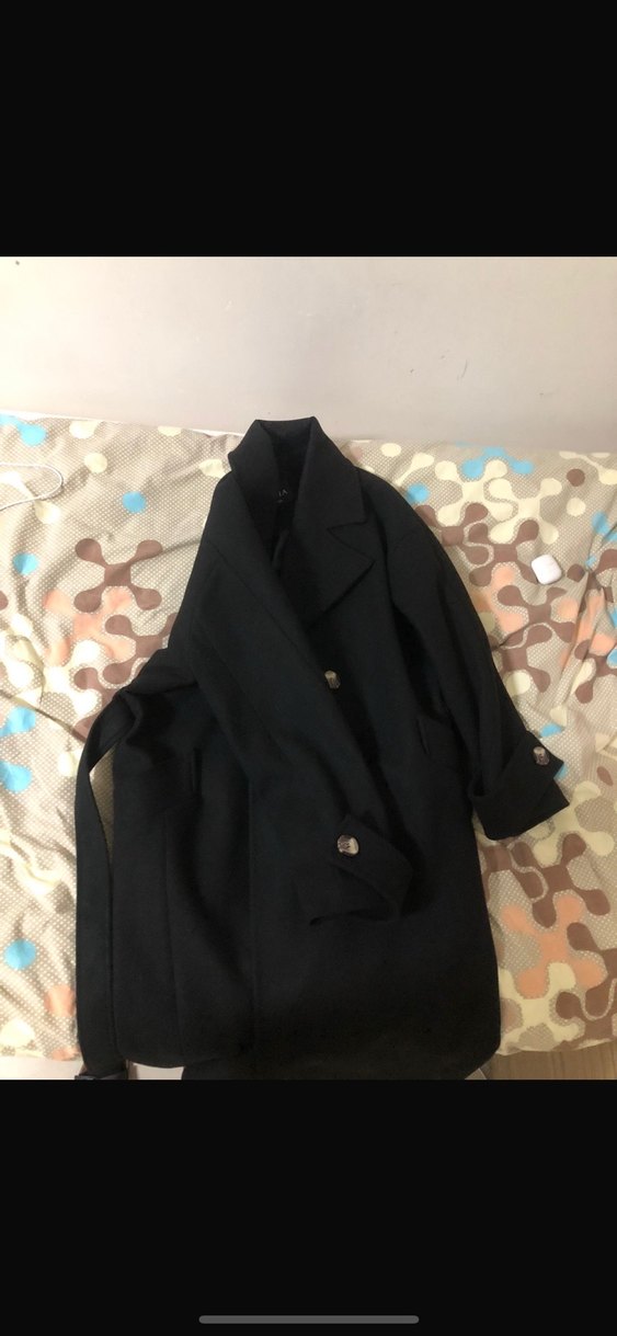 Siyah Uzun Kadın Trençkot - Görsel 2