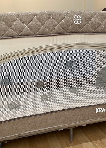 Bej Gri Oyun Parkı Yatak KRAft