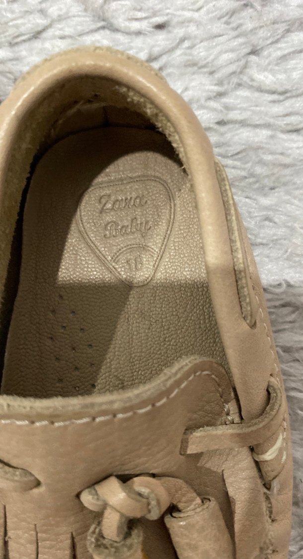 Çocuk Bej Deri Püsküllü Loafer - Görsel 3