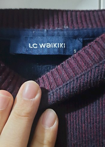 Bordo Fitilli Erkek Yün Kazak
