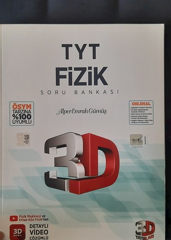 TYT Fizik Soru Bankası 3D Detaylı Video Çözümlü