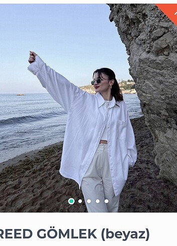 Beyaz siyah ve kahverengi oversize gömlek