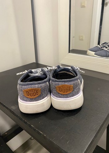 22 Beden Hey Dude Erkek Çocuk Kot Kumaş Bağcıklı Sneakers
