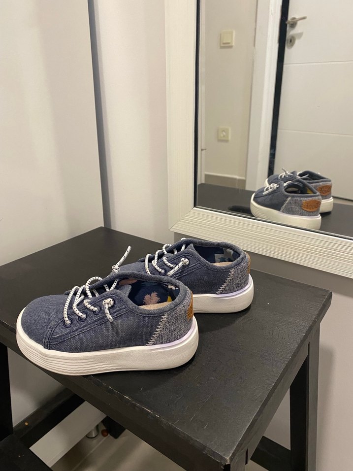 Hey Dude Erkek Çocuk Kot Kumaş Bağcıklı Sneakers - Görsel 4