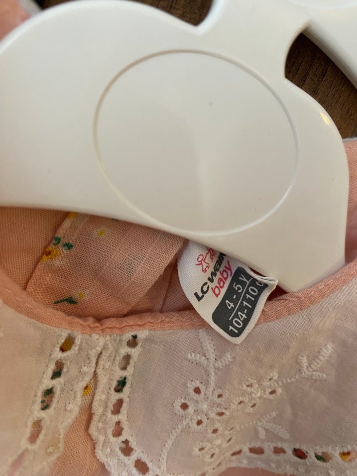 Dantel Yakalı Pembe Kız Elbisesi - Görsel 4