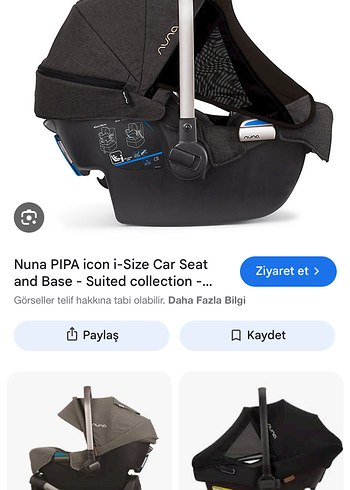 NUNA Siyah Isofixli Bebek Oto Koltuğu - Görsel 18