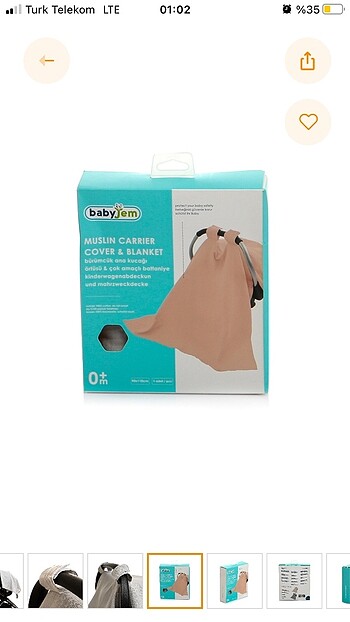 Babyjem puset örtüsü gri - Görsel 9