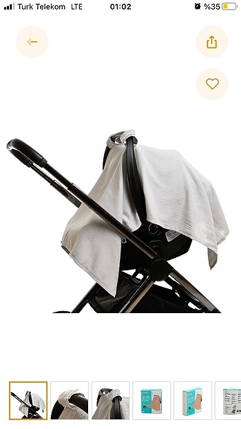 Babyjem puset örtüsü gri - Görsel 7