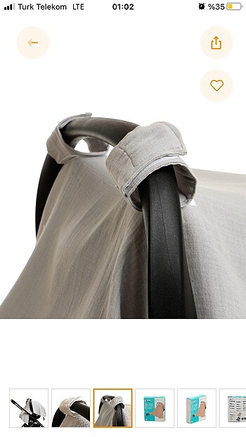 Babyjem puset örtüsü gri - Görsel 8