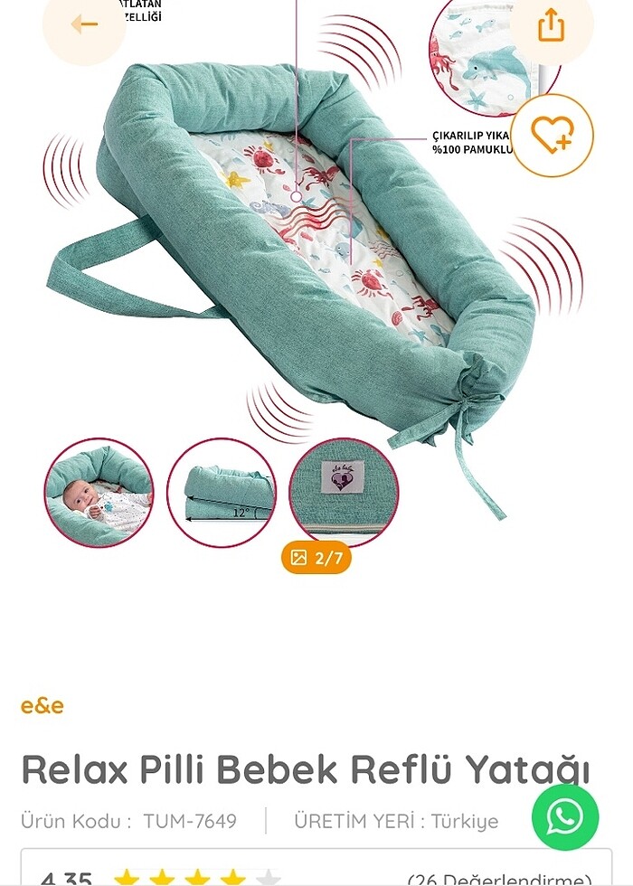 Bebek reflü yatağı - Görsel 3