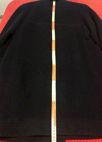 Gri uzun kaşe palto - Görsel 13