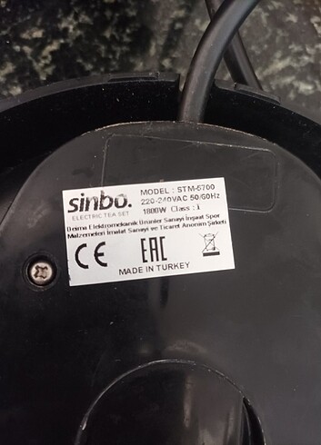  Beden Renk Sinbo elektrikli Çay Makinesi 