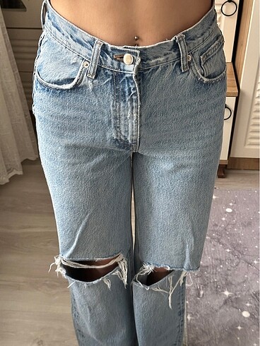 36 Beden mavi Renk Jean pants tam kalıp
