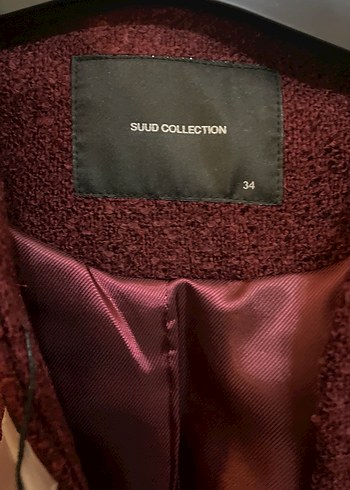 Bordo Belden Oturtmalı Ceket - Görsel 7