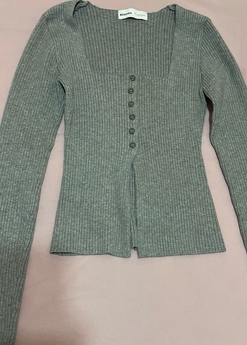 Gri Örgü Kadın Kazak - Görsel 3