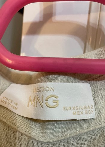 MANGO Drape Detaylı Keten Ekru Gömlek - Görsel 5