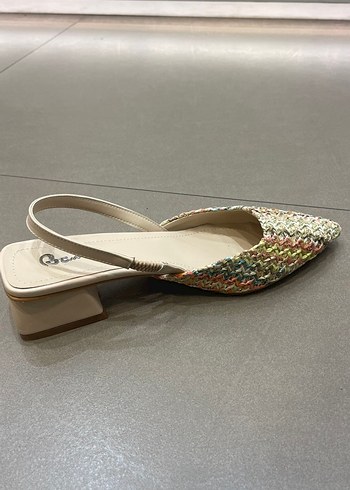 BAMBİ Çok Renkli Hasır Topuklu Kadın Ayakkabı - Görsel 5