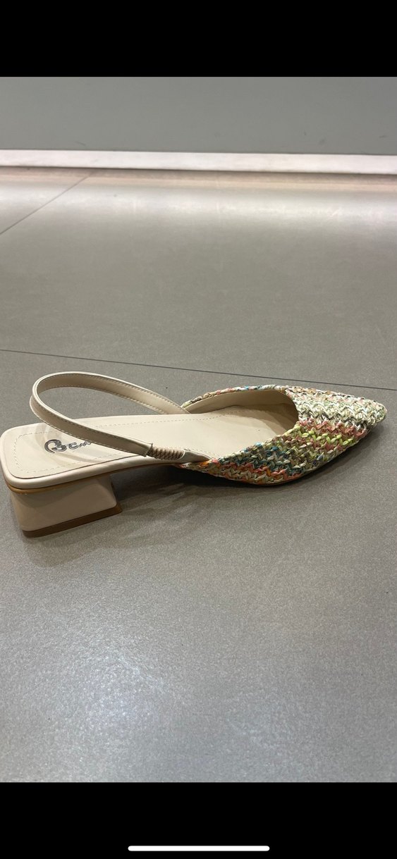 BAMBİ Çok Renkli Hasır Topuklu Kadın Ayakkabı - Görsel 5