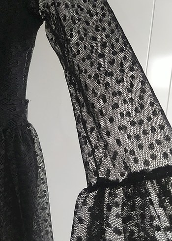 Diğer Kız Çocuk Siyah Dantel Detaylı Gotik Elbise