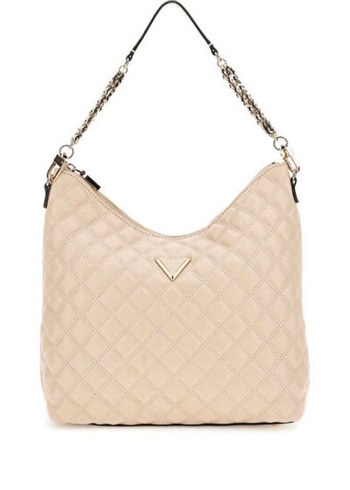 Guess Bej Kadın Fermuarlı Çanta orjinal