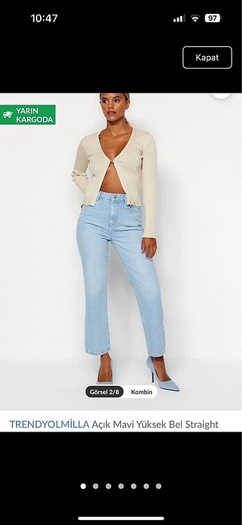 34 Beden mavi Renk Zara pantolon