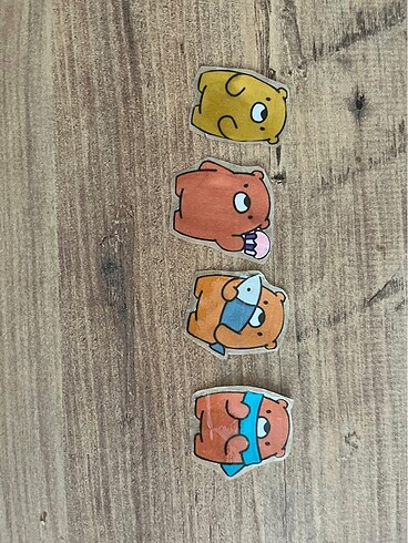  Beden Ayıcık temalı sticker seti