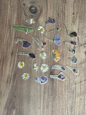 Çiçek temalı sticker seti