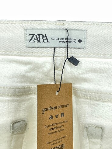42 Beden beyaz Renk Zara Jean / Kot %70 İndirimli.