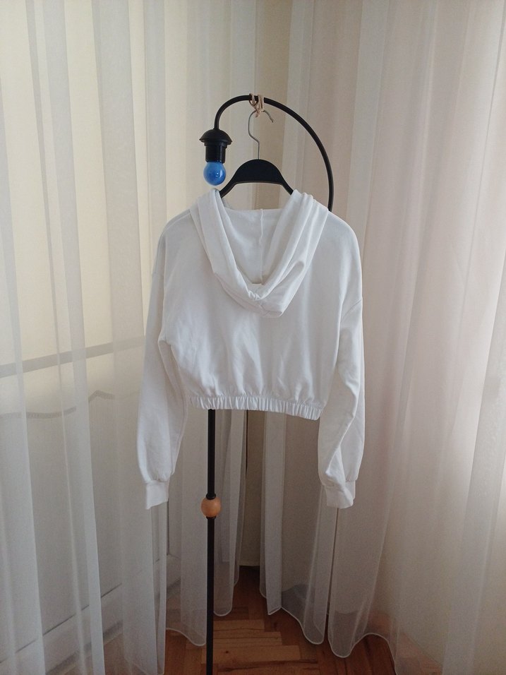 BERSHKA CROP SWEAT ÜST - Görsel 4