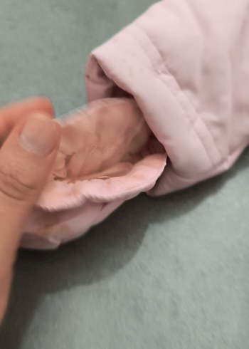 Pembe Bebek Kız Tulumu Fırfırlı Kapüşonlu - Görsel 2