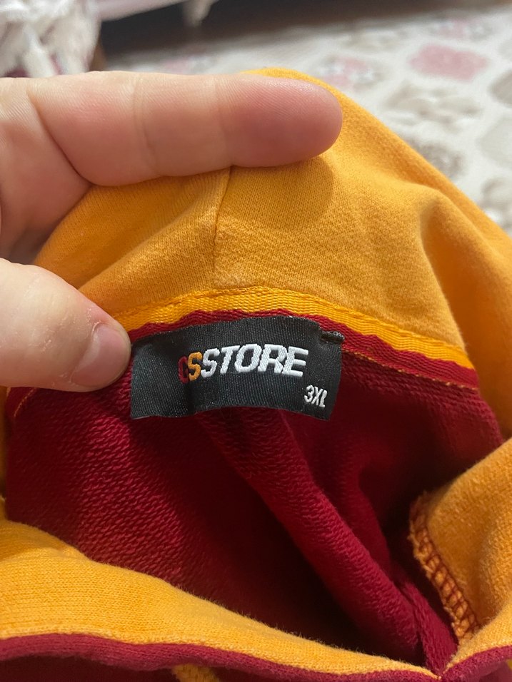 Bordo Erkek Sweatshirt Kapüşonlu Baskılı - Görsel 2