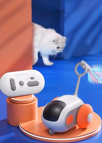 Tüylü Oyuncaklı Beyaz Kedi Oyuncağı - Görsel 6