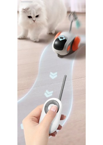 Tüylü Oyuncaklı Beyaz Kedi Oyuncağı - Görsel 3